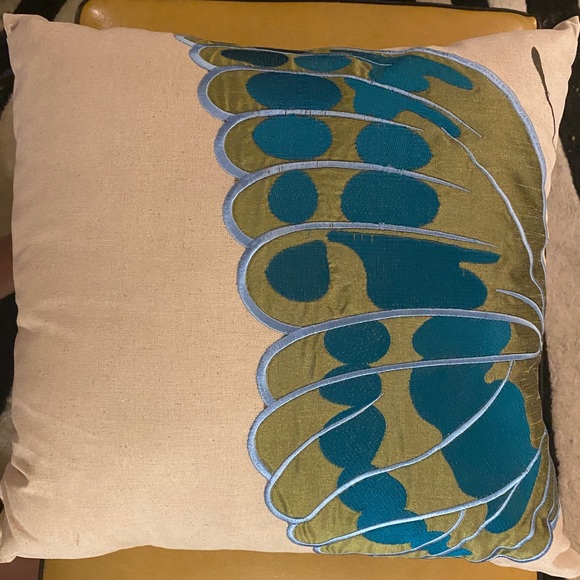 Creative Co-Op Other - Butterfly Embroidered Linen & Cotton 18” Pillow!🦋